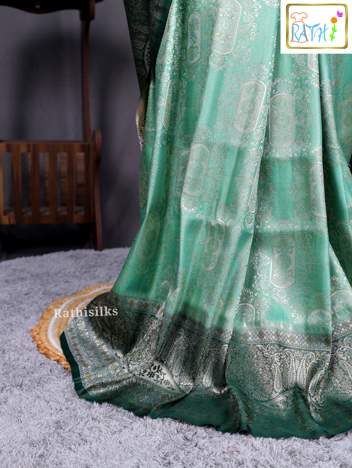 Elegant Green Synthetic Banarasi Saree