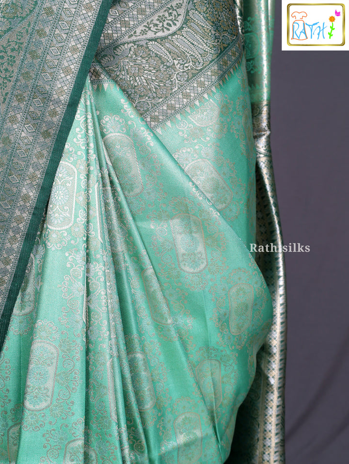 Elegant Green Synthetic Banarasi Saree