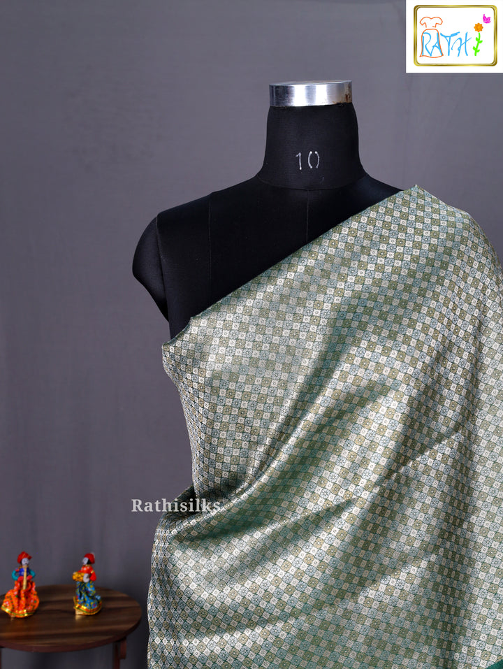 Elegant Green Synthetic Banarasi Saree