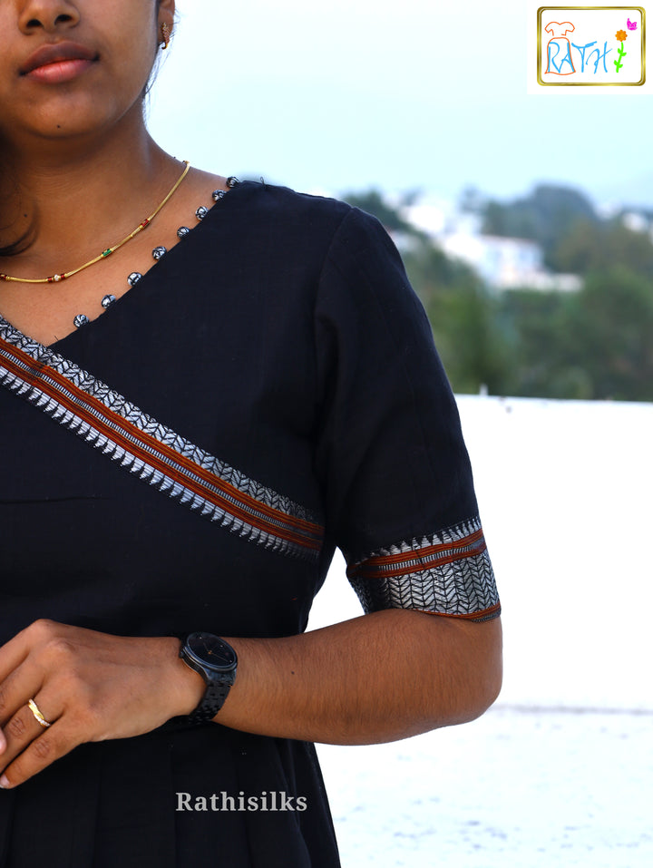 Elegant Teal Cotton Long Gown