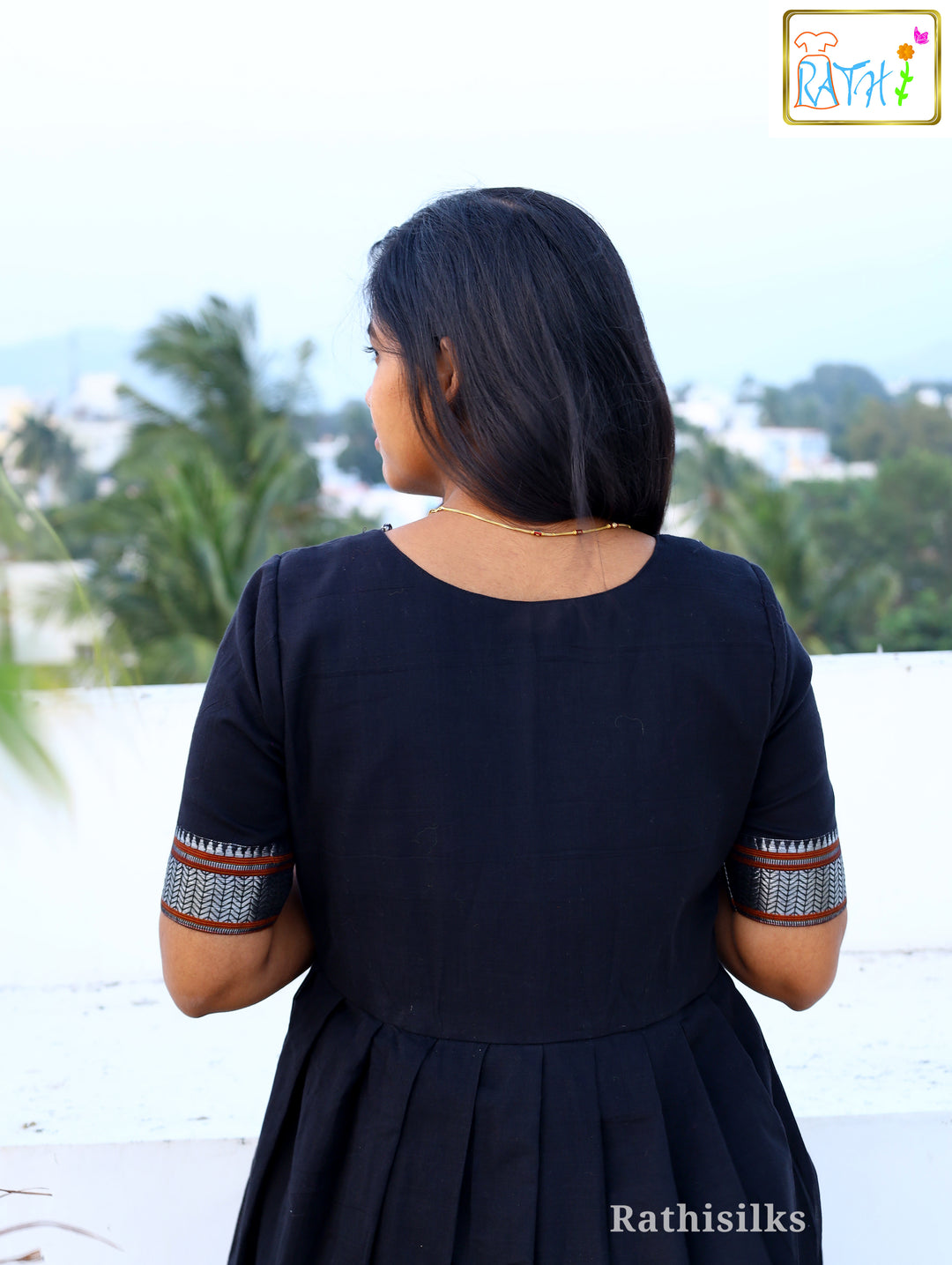 Elegant Teal Cotton Long Gown