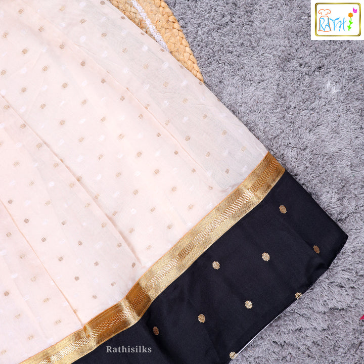 Traditional Cream & Black Pavadai Sattai