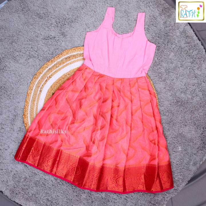 Traditional Pink & Peach Pavadai Sattai