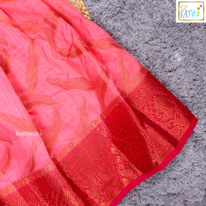 Traditional Pink & Peach Pavadai Sattai