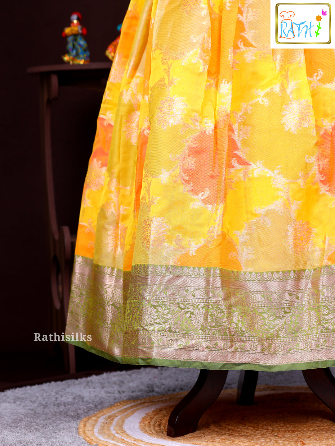 Yellow & Pink Floral Frock