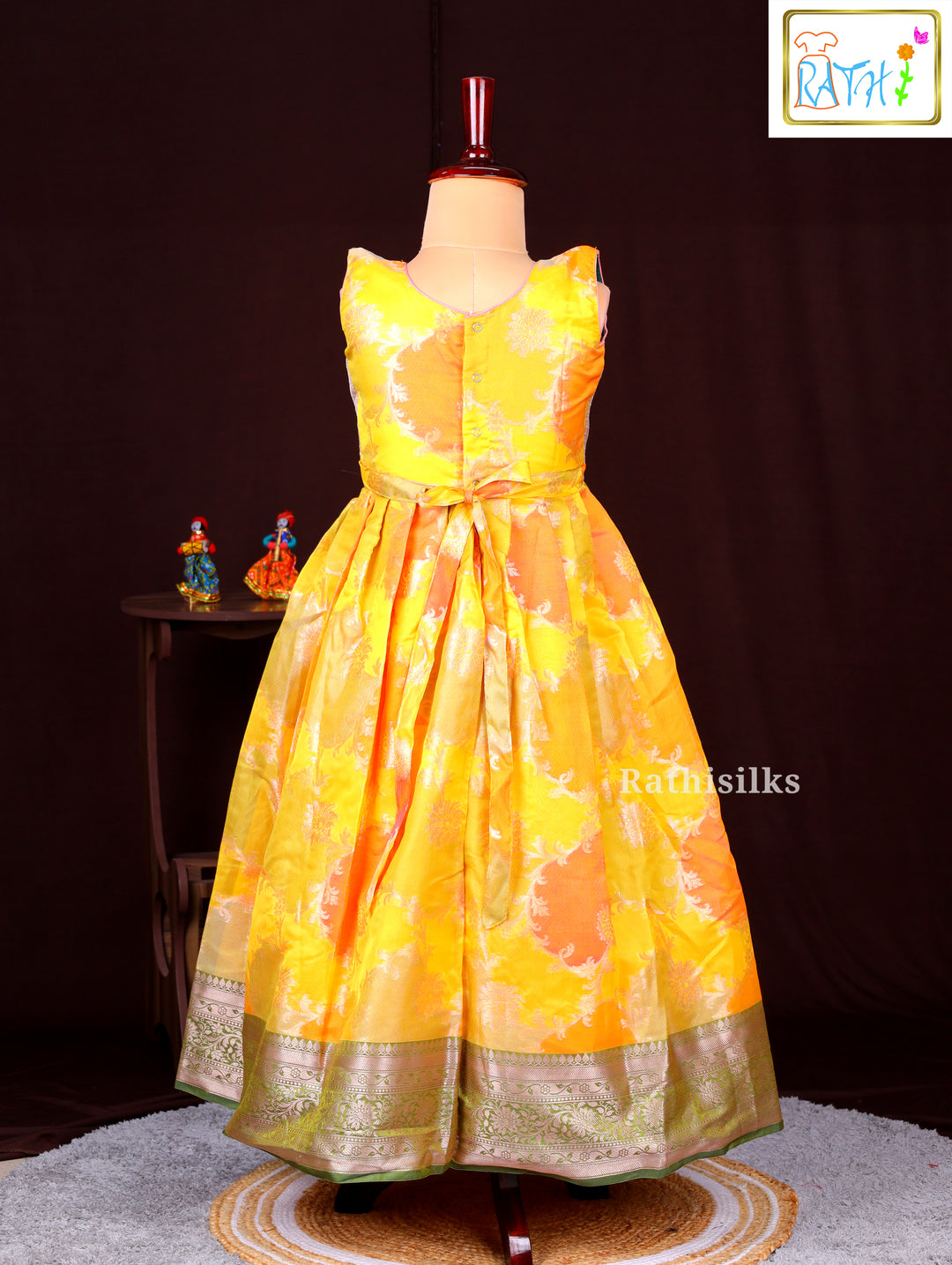 Yellow & Pink Floral Frock