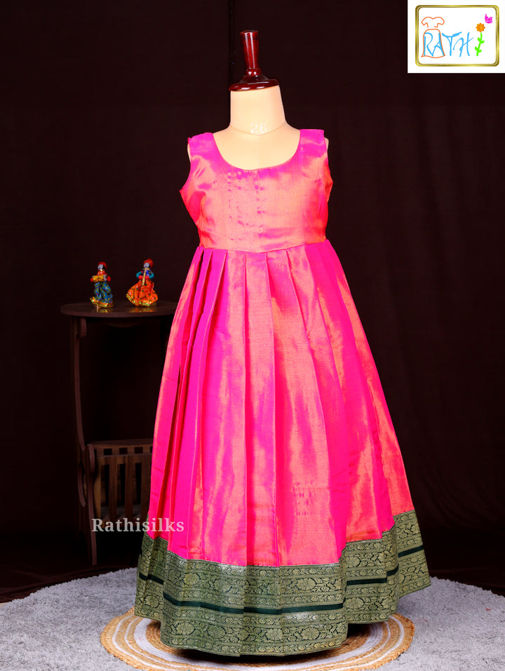 Gold & Fuchsia Pavadai Sattai