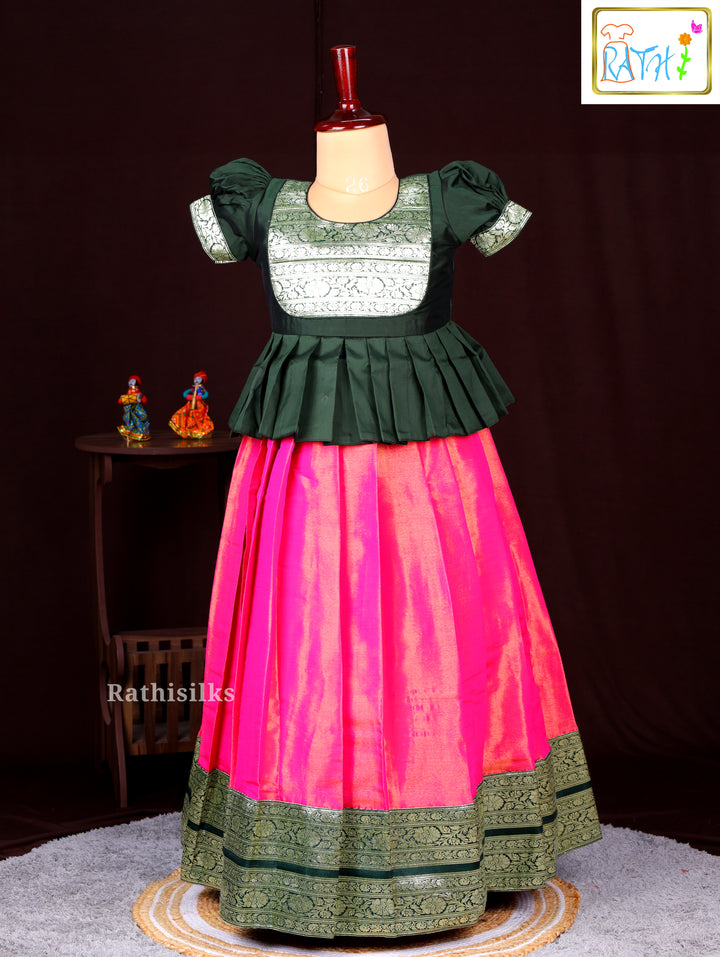 Gold & Fuchsia Pavadai Sattai