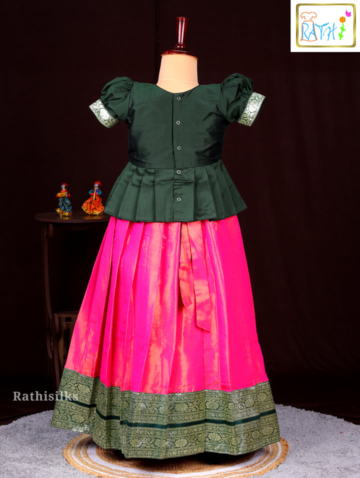 Gold & Fuchsia Pavadai Sattai