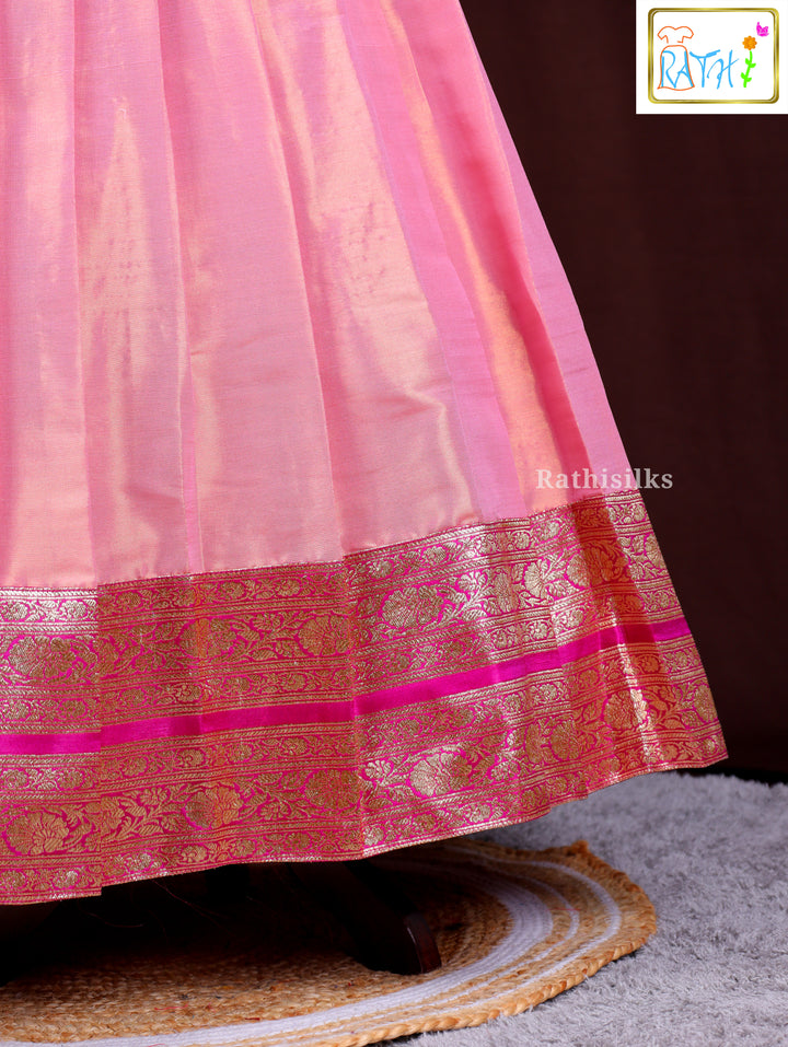 Rani Pink & Peach Art Silk Pavadai Sattai
