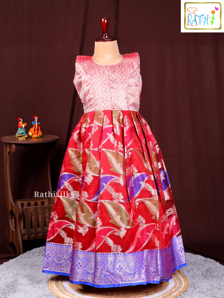 Pink Art Silk Frock