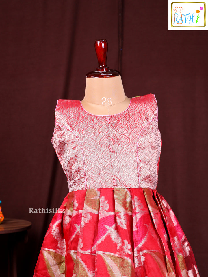 Pink Art Silk Frock