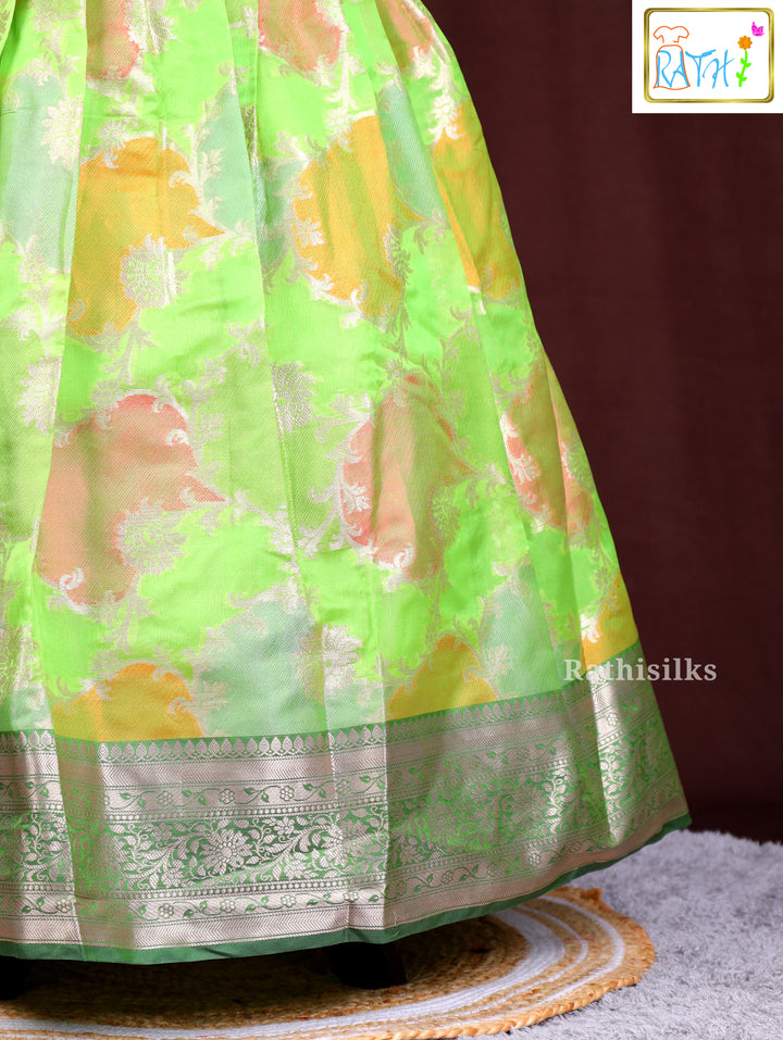 Green Art Silk Frock