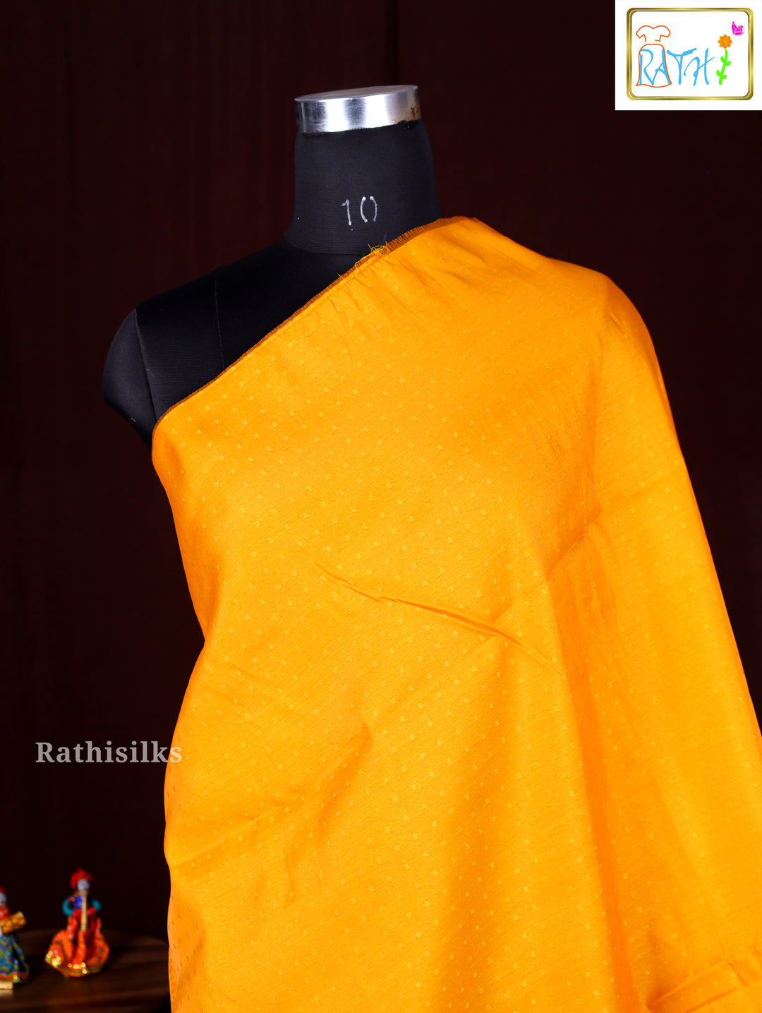 Cheerful Yellow Synthetic Saree