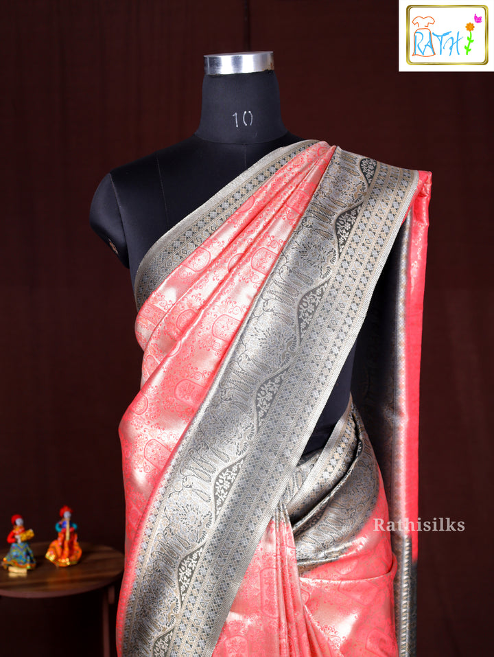 Lustrous Golden Banarasi Saree