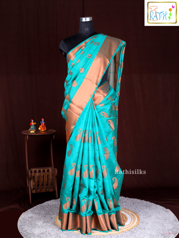 Green Synthetic Saree