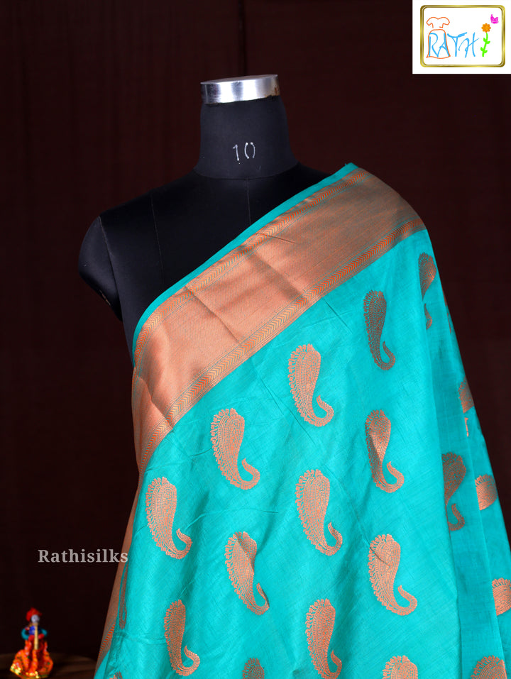Green Synthetic Saree