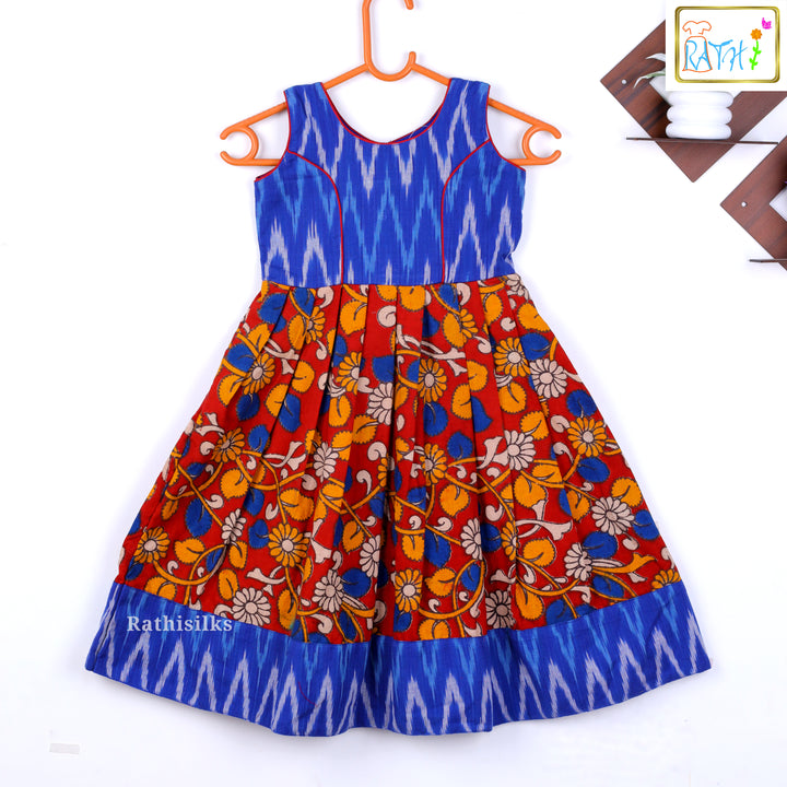 Ikat & Kalamkari Printed Frock