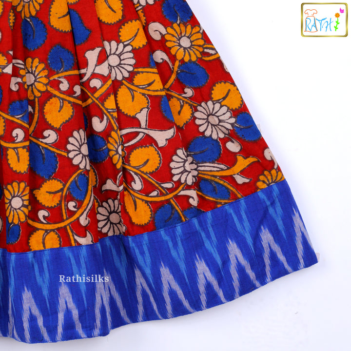 Ikat & Kalamkari Printed Frock