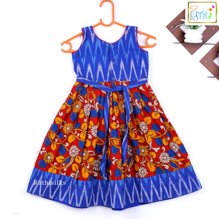 Ikat & Kalamkari Printed Frock