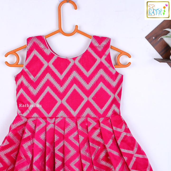 Jacquard and Brocade Style Formal Frock