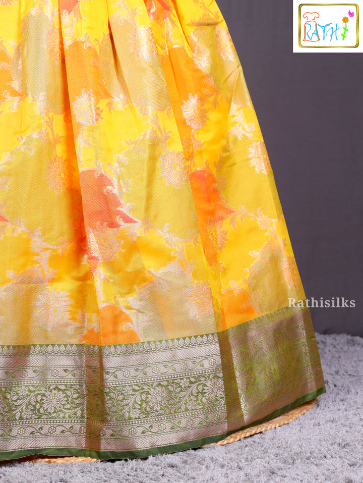 Charming Yellow Art Silk Frock