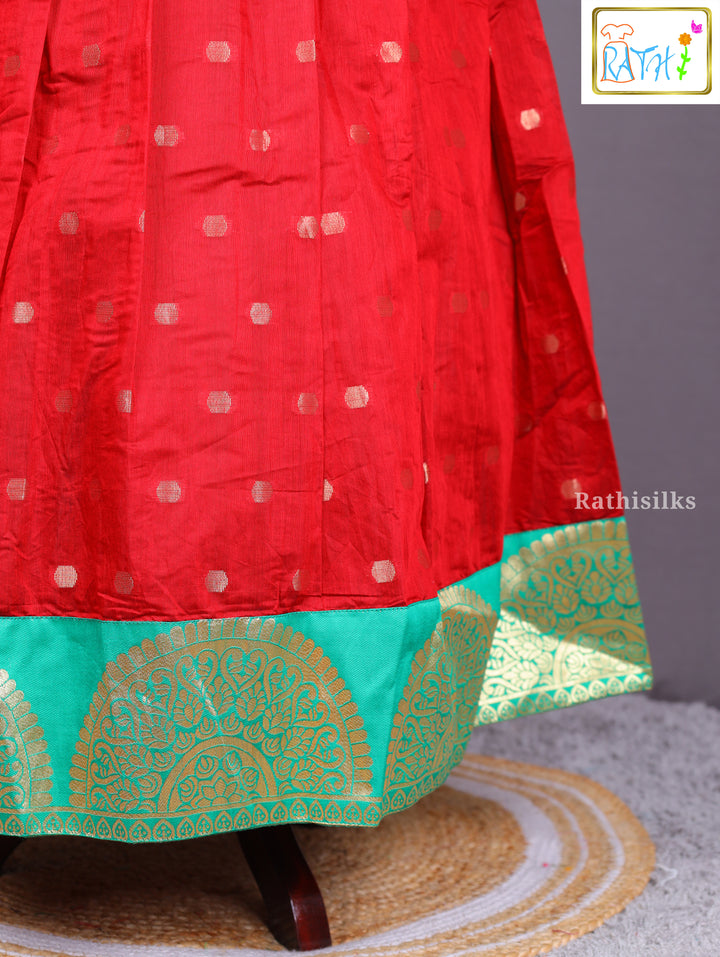 Ethnic Red Girls’ Frock