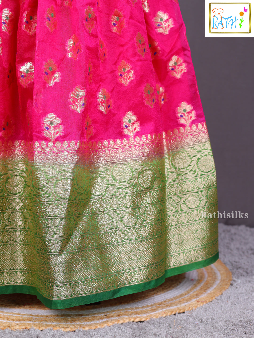 Ethnic Pink Girls’ Frock