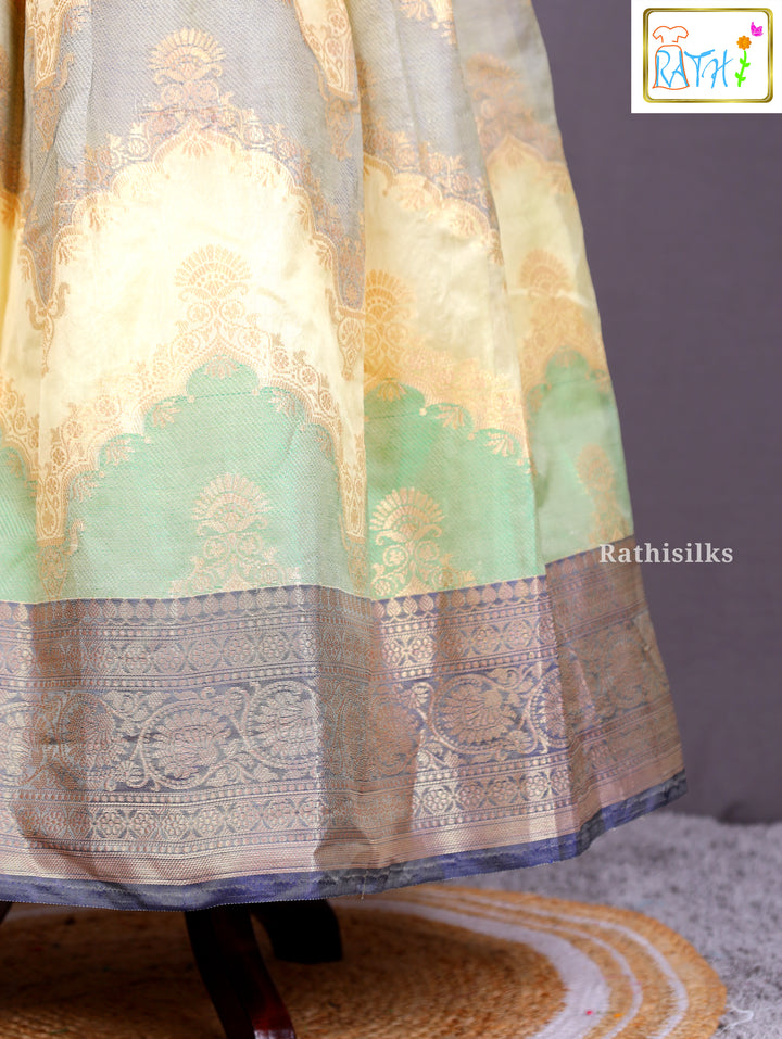 Ethnic Grey & Pastel Girls’ Frock