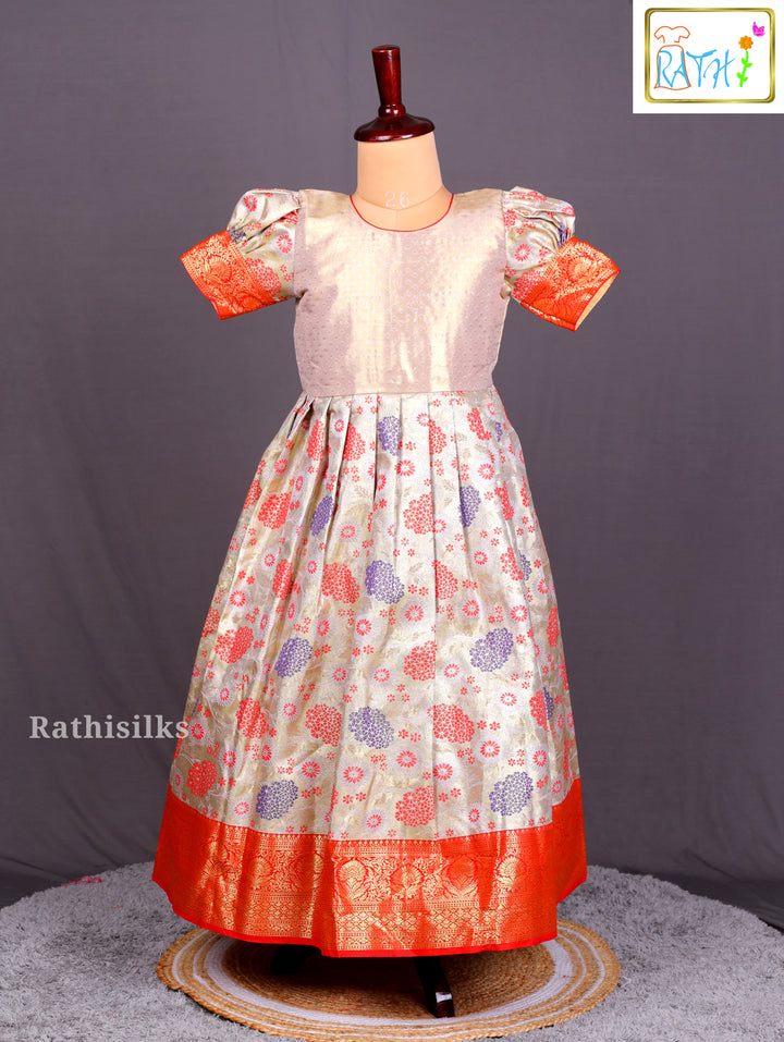 Elegant Green & Pink Art Silk Saree Dress