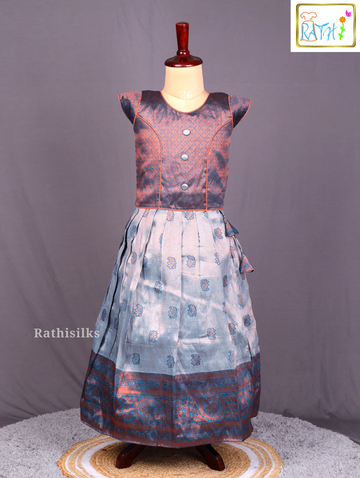 Dual-Tone Art Silk Pavadai Sattai