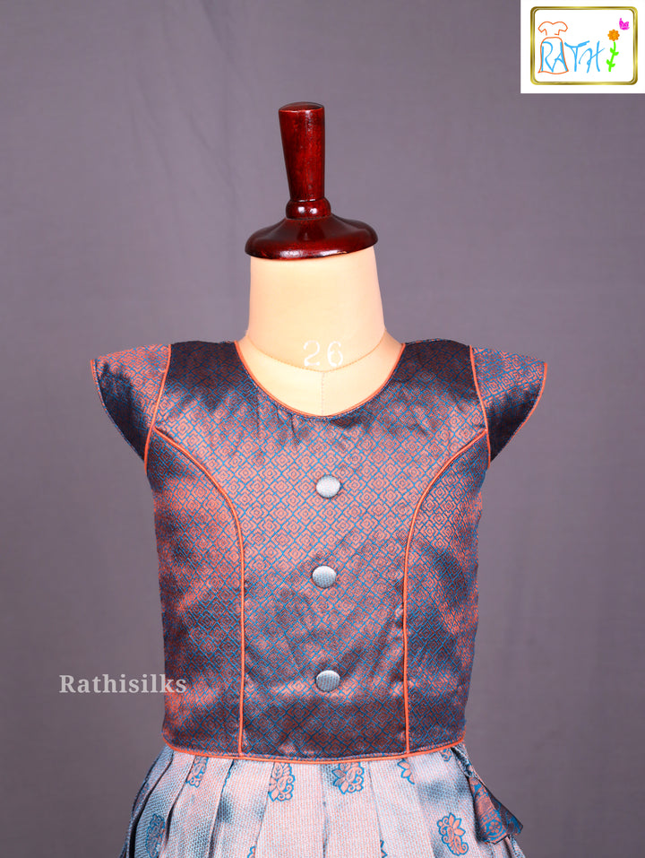 Dual-Tone Art Silk Pavadai Sattai