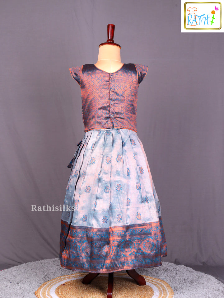 Dual-Tone Art Silk Pavadai Sattai