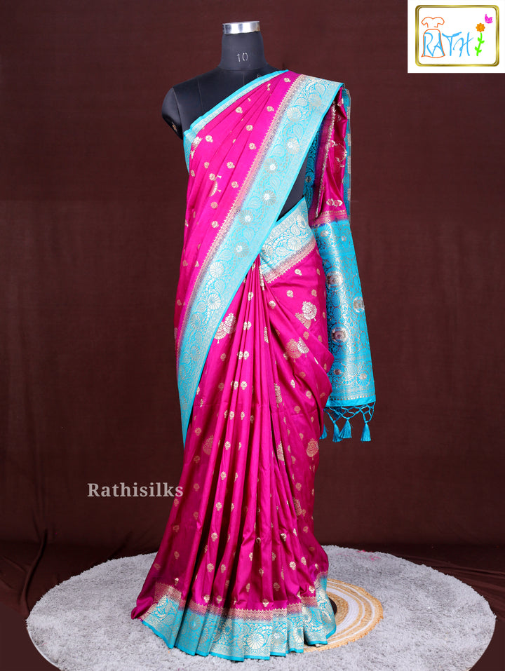 Exquisite Purple Art Silk Saree