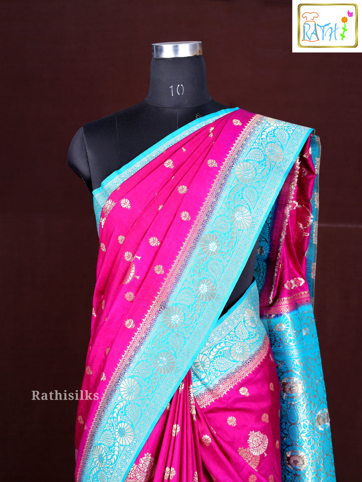 Exquisite Purple Art Silk Saree