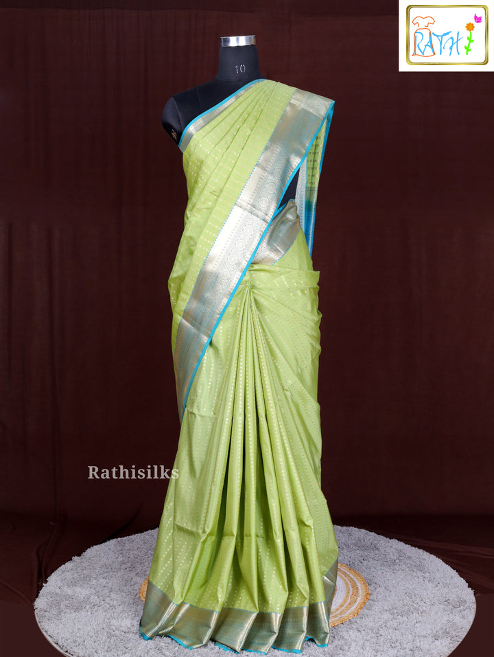 Fresh Lime Green Art Silk Saree