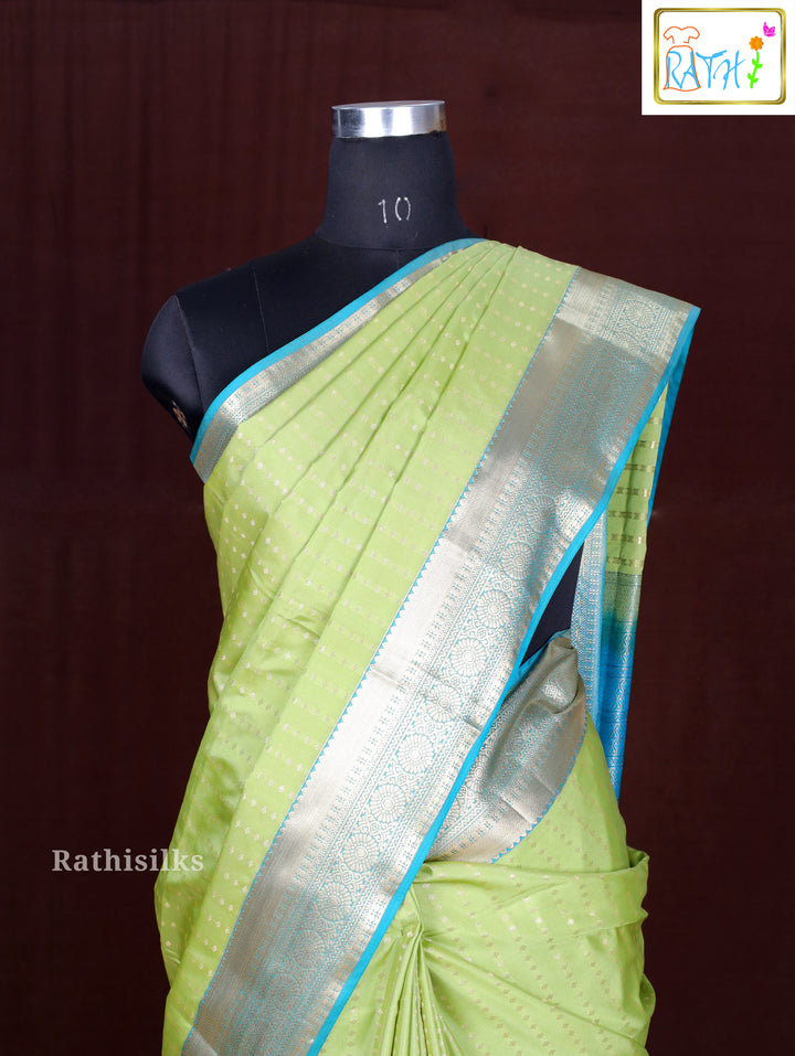 Fresh Lime Green Art Silk Saree