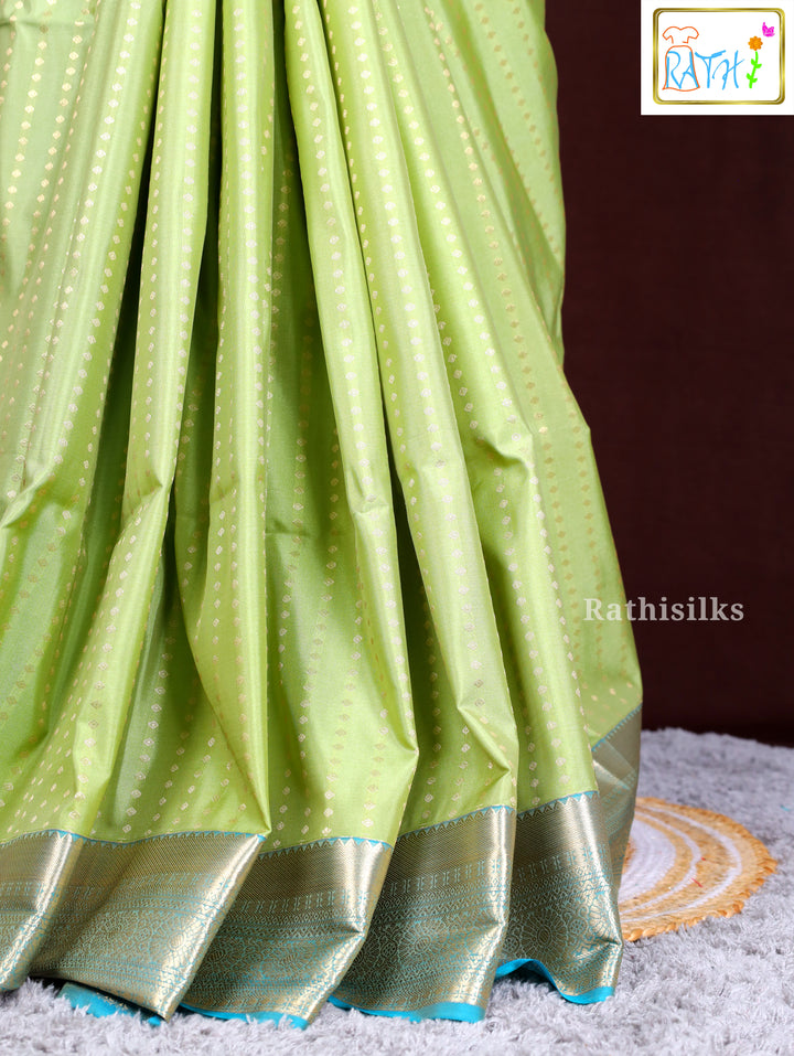 Fresh Lime Green Art Silk Saree