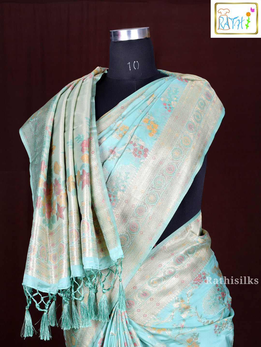 Green Synthetic Saree
