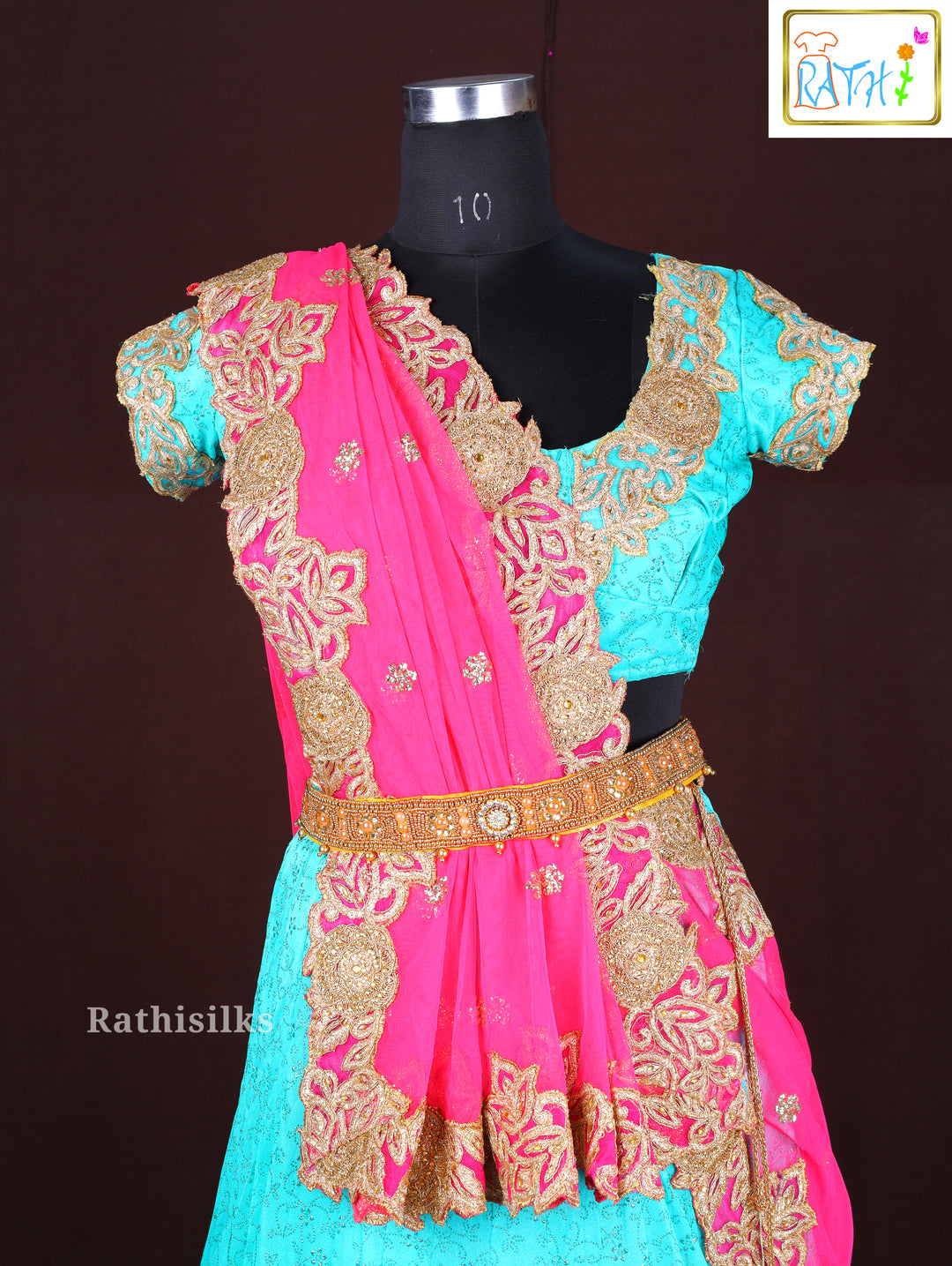 Chic Aqua Blue Lehenga