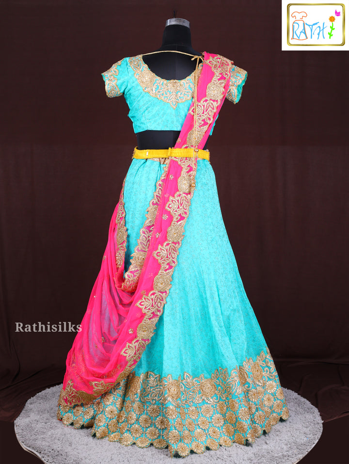 Chic Aqua Blue Lehenga
