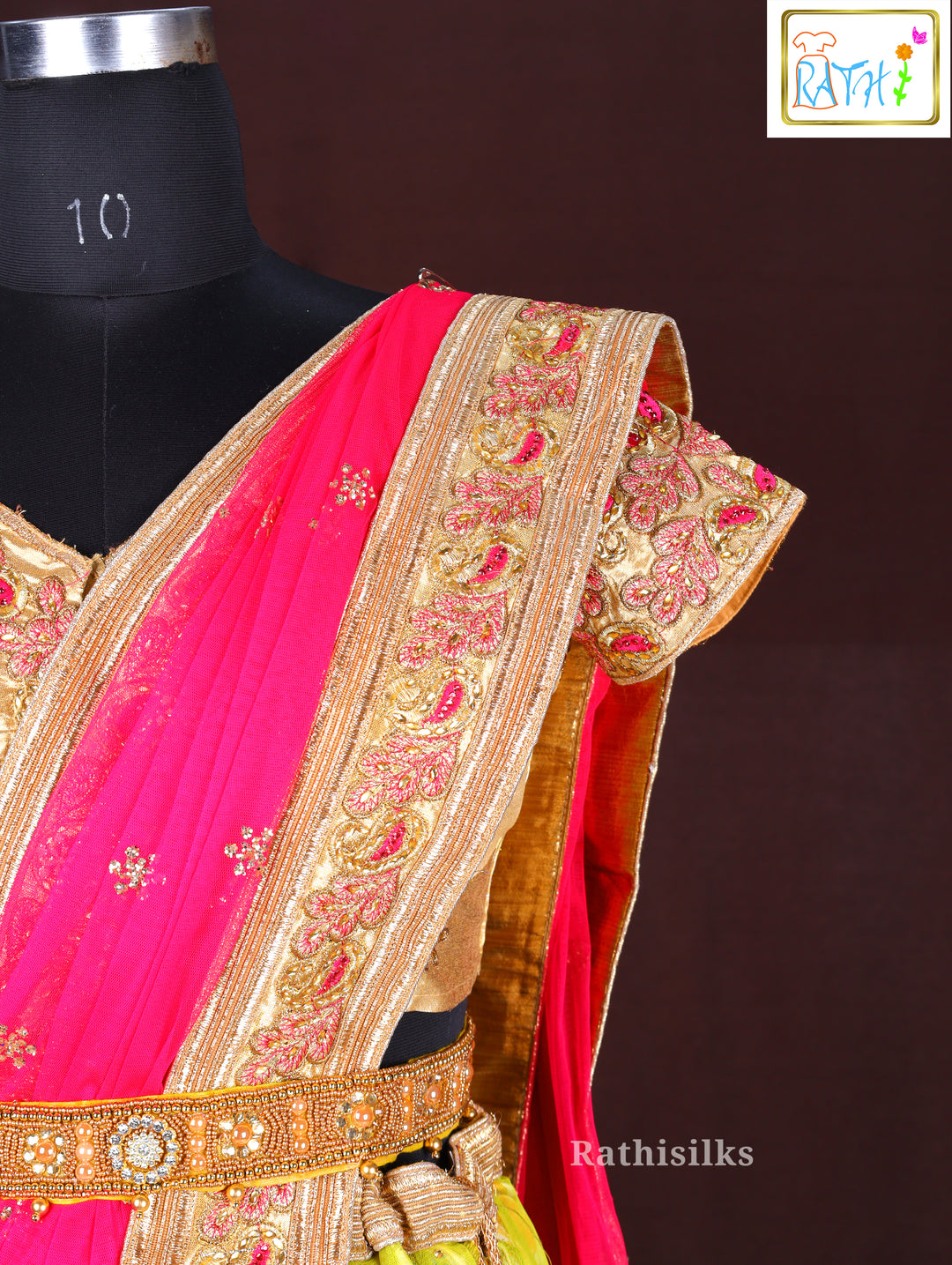 Fresh Lime Green Floral Lehenga