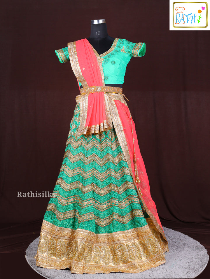 Sophisticated Teal Green Lehenga