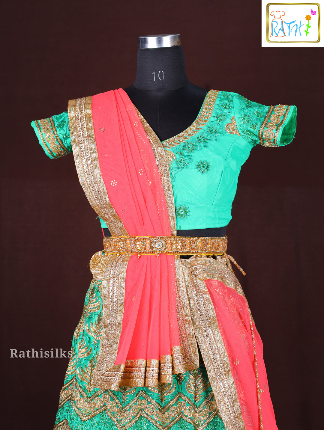 Sophisticated Teal Green Lehenga