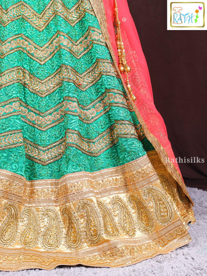 Sophisticated Teal Green Lehenga