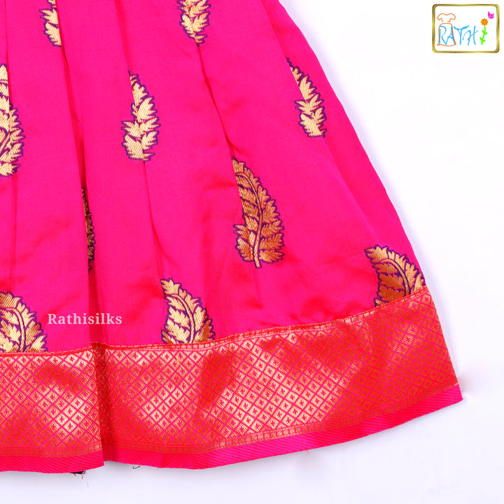 Charming Pink & Navy Blue Frock