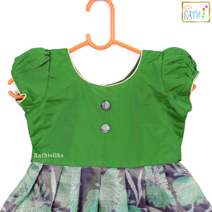 Elegant Green Art Silk Frock