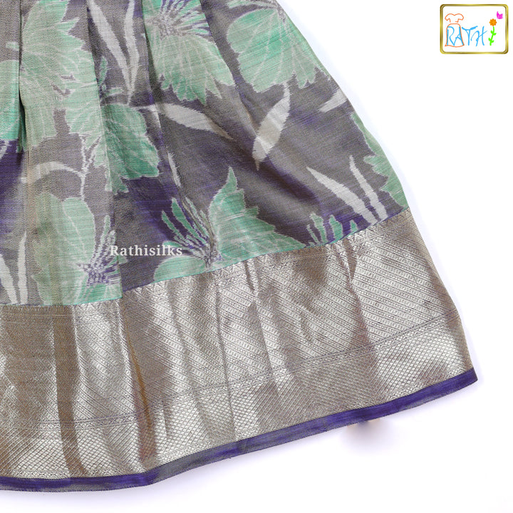 Elegant Green Art Silk Frock