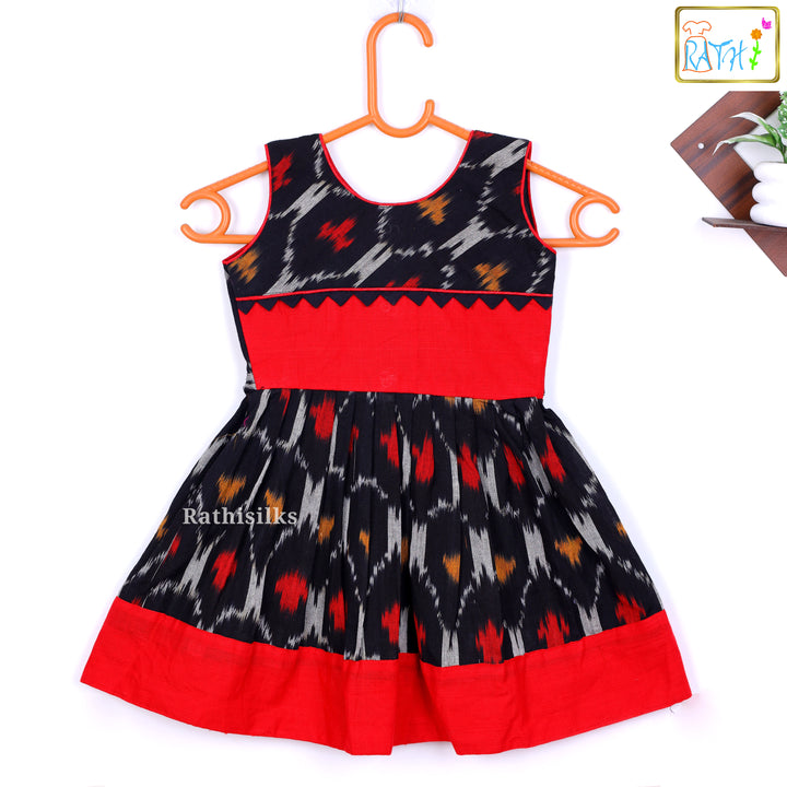 Black & Red Ikat Frock