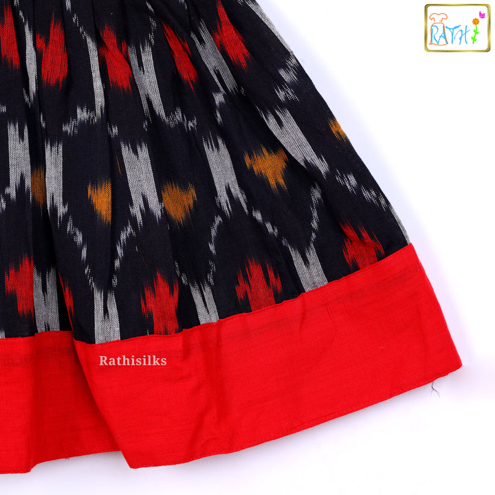 Black & Red Ikat Frock